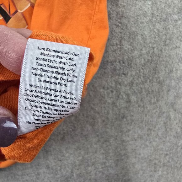 Halloween Pumpkin Face T-Shirt Large Orange Way To Celebrate! Cotton Polyester - Picture 5 of 7